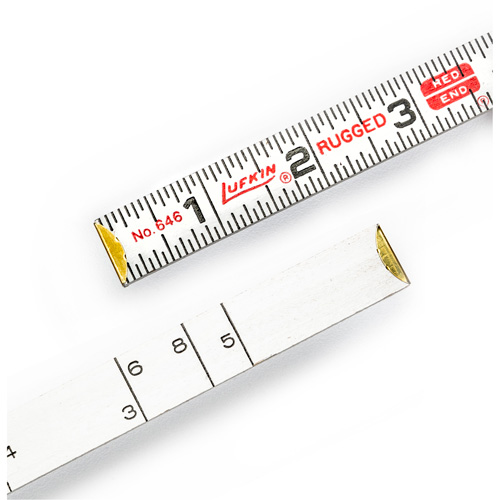 Red End&reg; Masonry Rule, 6' L, Wood, 1/16" Graduations Les Fournitures Industrielles Méga