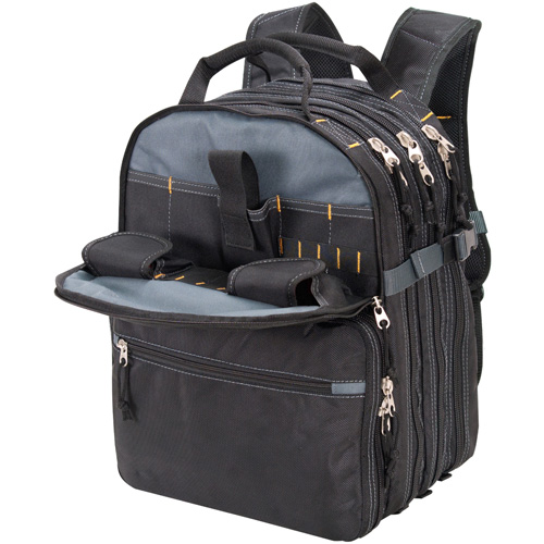 75-Pocket Tool Backpacks, 13" L x 17-1/2" W, Black, Nylon Les Fournitures Industrielles Méga
