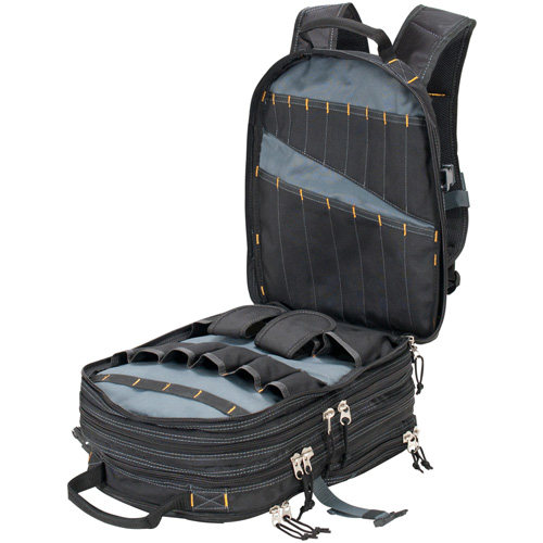 75-Pocket Tool Backpacks, 13" L x 17-1/2" W, Black, Nylon Les Fournitures Industrielles Méga