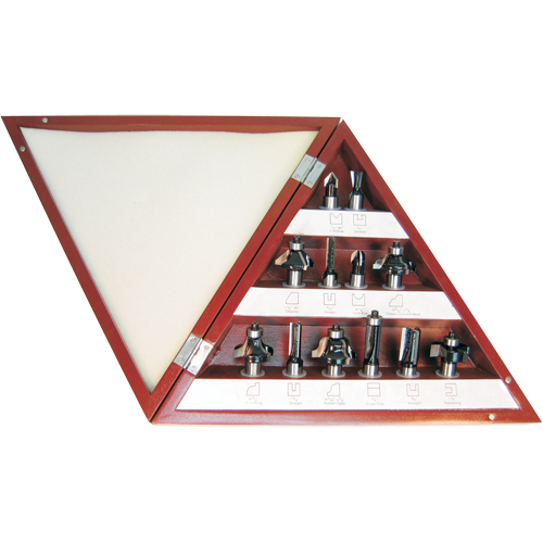 3-Flute Carbide-Tipped Router Bit Sets Les Fournitures Industrielles Méga