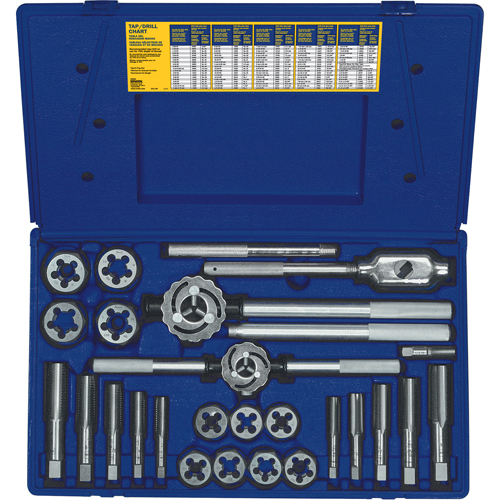 Hanson&reg; Fractional Tap & Hex Die Set, 25 Pieces Les Fournitures Industrielles Méga