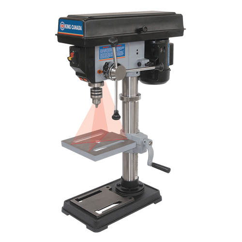 Perceuses &agrave; colonne avec laser, 10", Mandrin 1/2", 3050 tr/min Les Fournitures Industrielles Méga