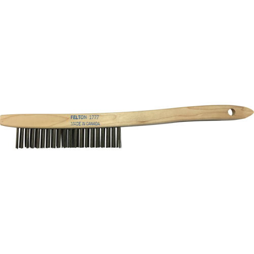 Brosses de nettoyage &agrave; manche recourb&eacute;, Acier, 4 x 19 rangs de fils, Longueur 14" Les Fournitures Industrielles Méga
