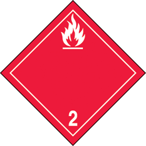 TDG Shipping Labels, Class 2.1, Flammable Gases, Vinyl Les Fournitures Industrielles Méga