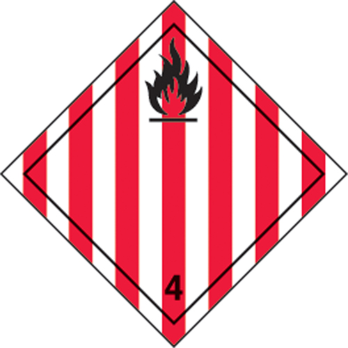 TDG Shipping Labels, Class 4.1, Flammable Solids, Paper Les Fournitures Industrielles Méga