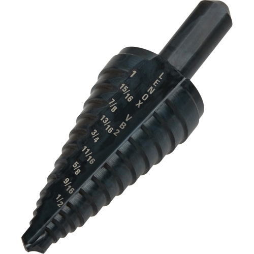 Foret &eacute;tag&eacute; no 2, 1/8" - 1", Incr&eacute;ments de 1/16", Acier rapide Les Fournitures Industrielles Méga