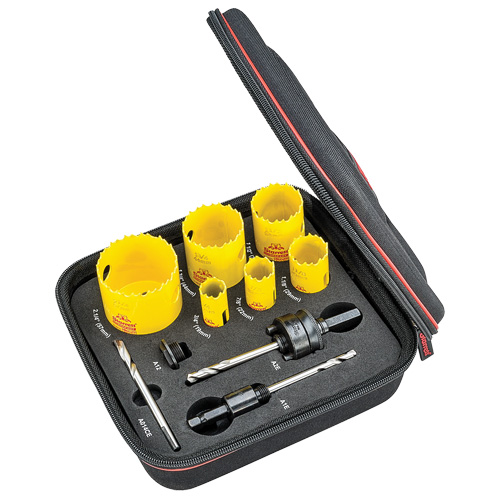 Trousse de scie pour plombier pour trou &agrave; coupe profonde, 10 morcea Les Fournitures Industrielles Méga
