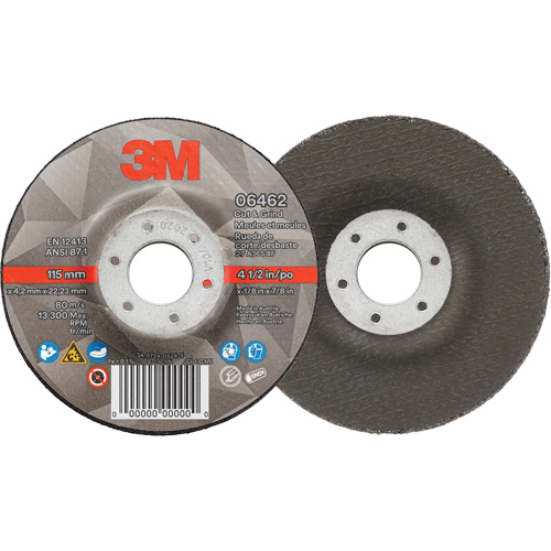 Meule &agrave; tronçonner, 4-1/2" x 1/8", Arbre de 7/8", Type 27, C&eacute;ramique Les Fournitures Industrielles Méga