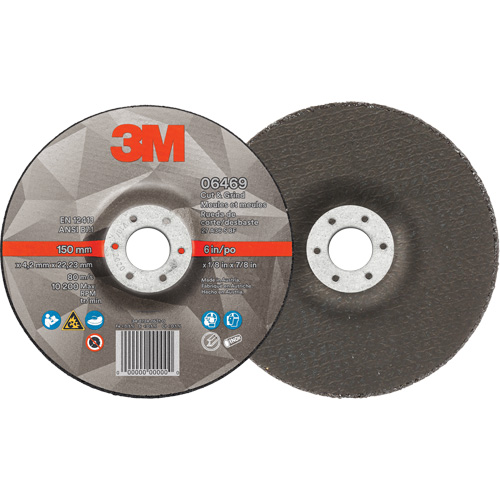Cut & Grind Wheel, 6" x 1/8", 7/8" Arbor, Type 27, Ceramic Les Fournitures Industrielles Méga