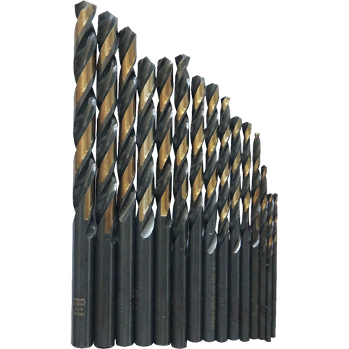 Jobber Length Drill Bit Set, 29 Pieces, High Speed Steel Les Fournitures Industrielles Méga