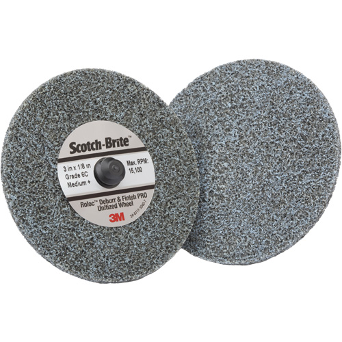 Roloc Deburr & Finish Pro TR Unitized Wheel, 2" x 1/4", Medium Grit, Ceramic Les Fournitures Industrielles Méga