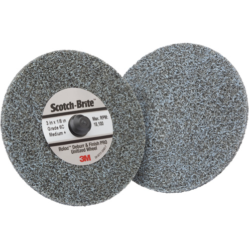 Roloc Deburr & Finish Pro TR Unitized Wheel, 3" x 1/8", Medium Grit, Ceramic Les Fournitures Industrielles Méga