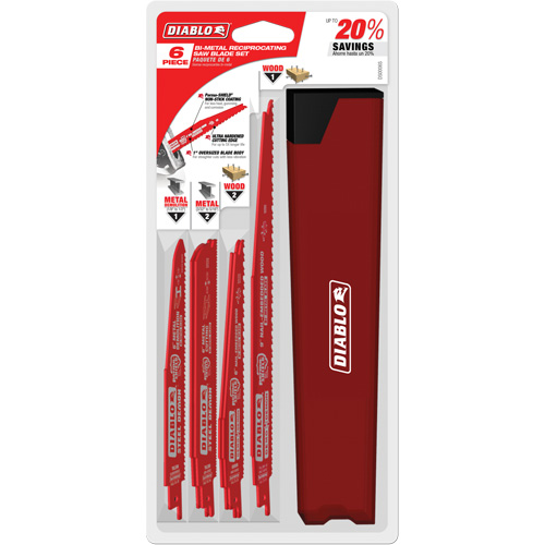 Nail-Embedded Wood & Metal Cutting/Demo Reciprocating Saw Blade Set Les Fournitures Industrielles Méga