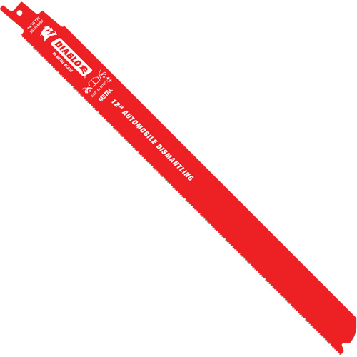 Reciprocating Blade for Auto Dismantling, Bi-Metal, 14-18 TPI, 12" L x 1" W Les Fournitures Industrielles Méga