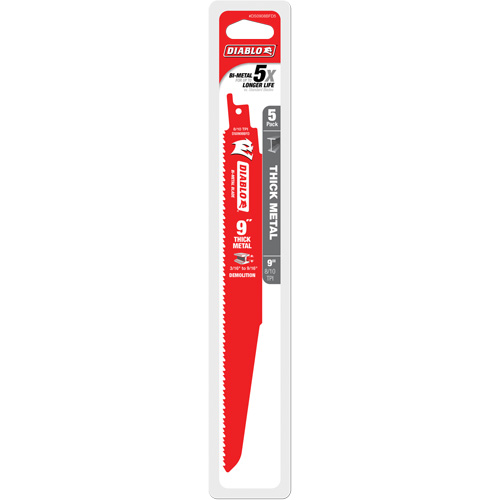 Reciprocating Blade for Thick Metal/Demolition, Bi-Metal, 8-10 TPI, 9" L Les Fournitures Industrielles Méga