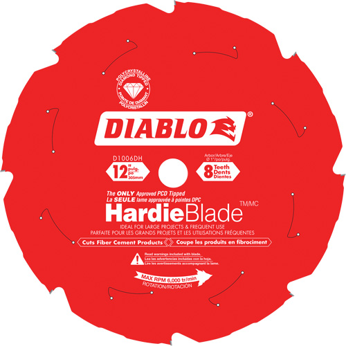 HardieBlade Cutting Saw Blade, 12", 8 Teeth, Fibre Cement Use Les Fournitures Industrielles Méga