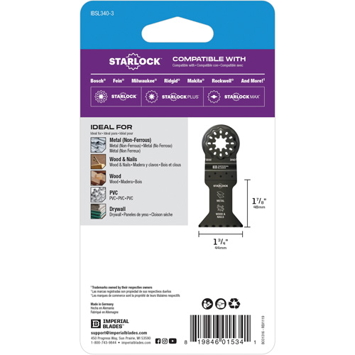 Lame standard pour le m&eacute;tal 1-3/4" Starlock Les Fournitures Industrielles Méga
