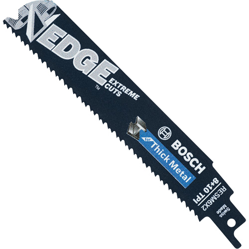 Edge Reciprocating Saw Blades, Bi-Metal, 8/10 TPI, 6" L Les Fournitures Industrielles Méga
