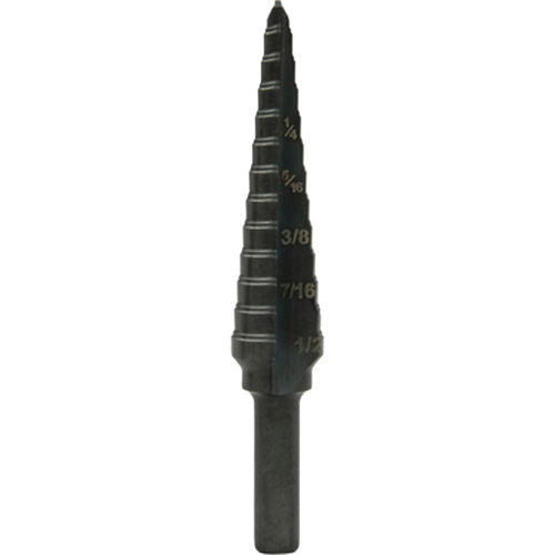 Step Bit, 1/8"/3.2 mm - 1/2"/12.7 mm  Les Fournitures Industrielles Méga