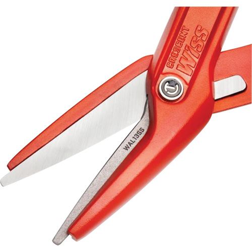 Cisaille d'&eacute;tain en aluminium dentel&eacute; de 13" avec poign&eacute;e tremp&eacute;e, Longueur de coupe de 3", Coupe Droit Les Fournitures Industrielles Méga