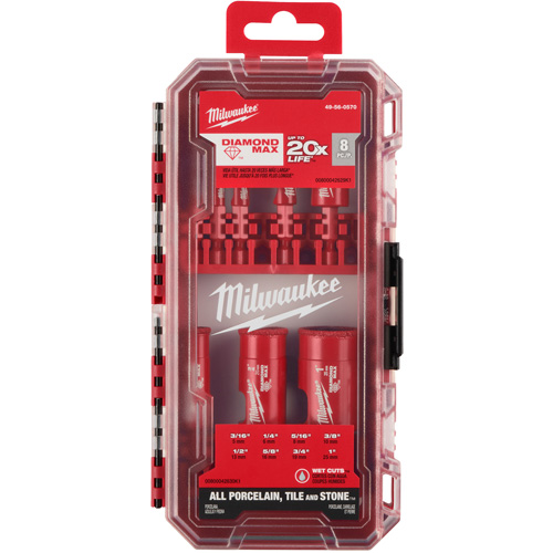 Diamond Max Hole Saw Bit Set, 8 Pieces Les Fournitures Industrielles Méga