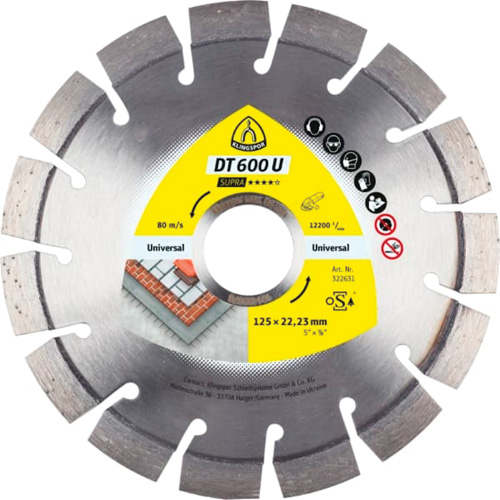 DT 600 U Supra Large Diamond Cutting Blades Les Fournitures Industrielles Méga