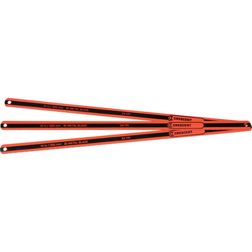 Lames de rechange pour scie &agrave; m&eacute;taux, Bim&eacute;tal, 12" lo, 24 dents par pouce Les Fournitures Industrielles Méga