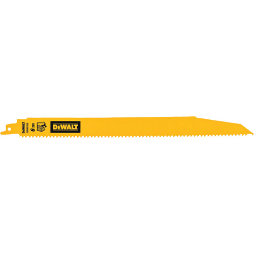 Lame de scie alternative pour d&eacute;molitions, Bim&eacute;tal, 6 Dents par pouce, 12" lo Les Fournitures Industrielles Méga