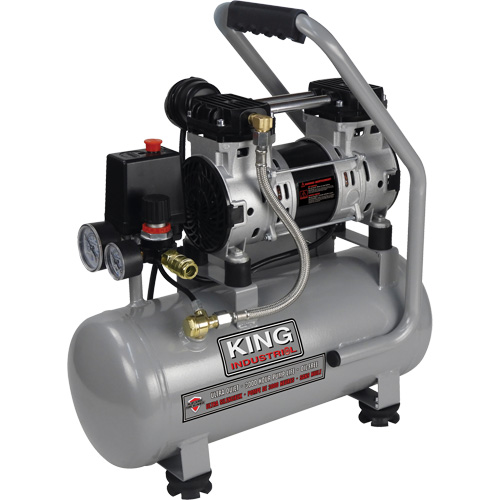 Ultra-Quiet Oil-Free Air Compressor, Gas, 3 gal., 135 PSI Les Fournitures Industrielles Méga