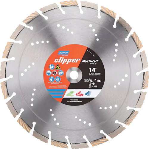 Disque diamant&eacute; Clipper Multi-Cut &agrave; segments, 14", Pour Pierre/B&eacute;ton Les Fournitures Industrielles Méga