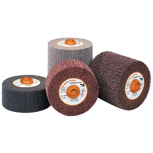 Tambour de conditionnement de surface Blendex, 4-1/2" dia. x 2" la, 5/8"-11 Arbre, Grain Cors&eacute; Les Fournitures Industrielles Méga