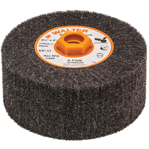 Tambour de conditionnement de surface Blendex, 4-1/2" dia. x 2" la, 5/8"-11 Arbre, Grain Super fin Les Fournitures Industrielles Méga