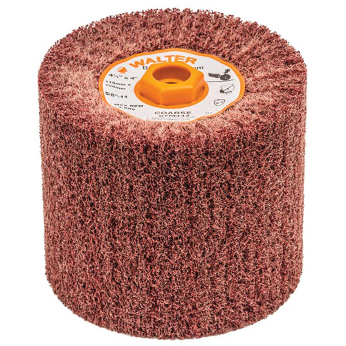 Tambour de conditionnement de surface Blendex, 4-1/2" dia. x 4" la, 5/8"-11 Arbre, Grain Cors&eacute; Les Fournitures Industrielles Méga