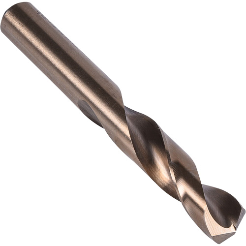Stub Length Drill Bit, H, High Speed Cobalt, 1-1/2" Flute, 135° Point Les Fournitures Industrielles Méga