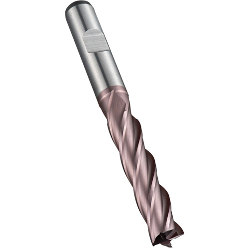 Square End Mill, 5 mm Dia., 68 mm L, 4 Flutes, 6 mm Shank, High Speed Cobalt Les Fournitures Industrielles Méga