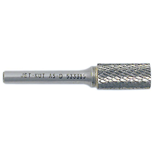 JET-KUT&reg; Cylindrical Shape Burr, 1/2" Dia., 1/4" Shank, 1" Depth of Cut Les Fournitures Industrielles Méga