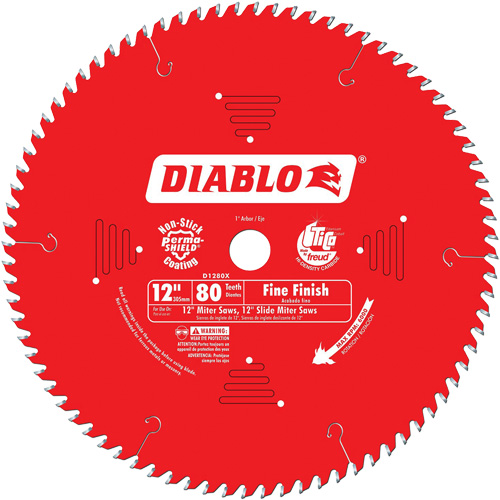 Contractor Saw Blades - Fine Finishing Saw Blades, 12", 80 Teeth, Wood Use Les Fournitures Industrielles Méga