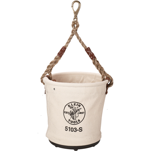 Bucket Tool Pouch, 12" L x 12" W x 12" H, Canvas, Beige Les Fournitures Industrielles Méga