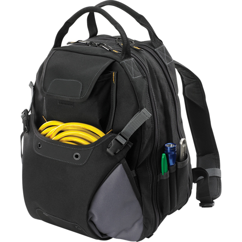 Sacs &agrave; dos pour outils &agrave; 44 pochettes, 16" lo x 13-1/4" la, Noir, Polyester Les Fournitures Industrielles Méga