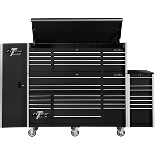 RX Series Side Cabinet, 3 Drawers, 19" W x 25" D x 61" H, Black Les Fournitures Industrielles Méga