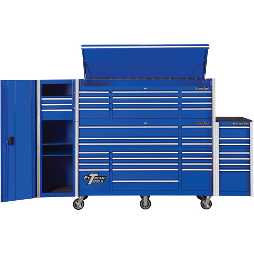 Armoire lat&eacute;rale s&eacute;rie RX, 3 tiroirs, 19" la x 25" p x 61" h, Bleu Les Fournitures Industrielles Méga