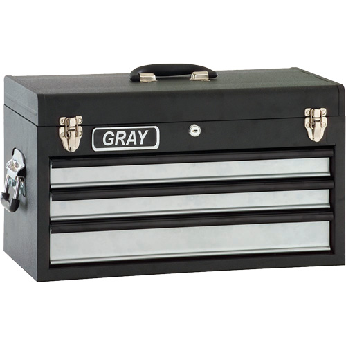 Tool Box - 3 Drawers, 10" D x 20-1/2" W x 12" H, Black Les Fournitures Industrielles Méga