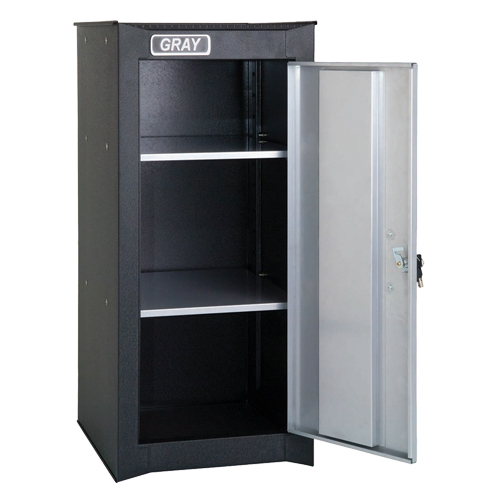 Side Rider Cabinet, 2 Drawers, 14-3/4" W x 18" D x 33-3/4" H, Black Les Fournitures Industrielles Méga