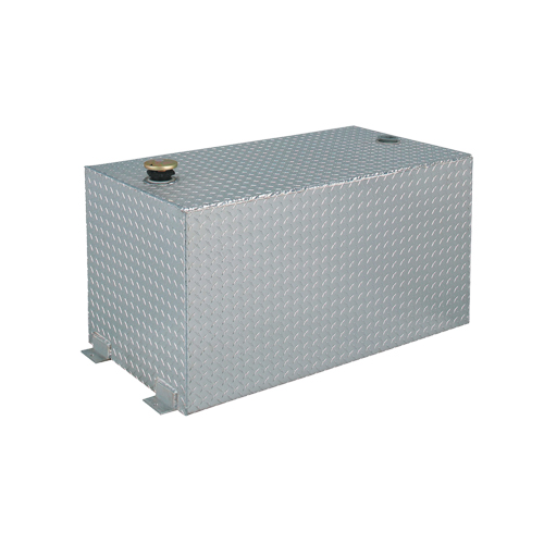 R&eacute;servoir de transfert pour carburant en aluminium, Aluminium, Capacit&eacute; 100 gal., Argent Les Fournitures Industrielles Méga