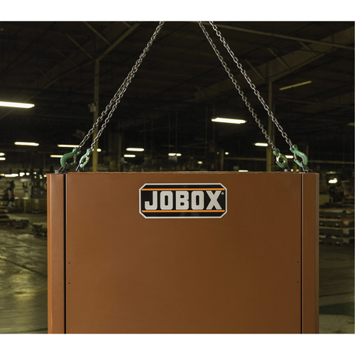 Field Office Jobsite Box, 33" W x 63" D x 80" H, Steel, Red Les Fournitures Industrielles Méga