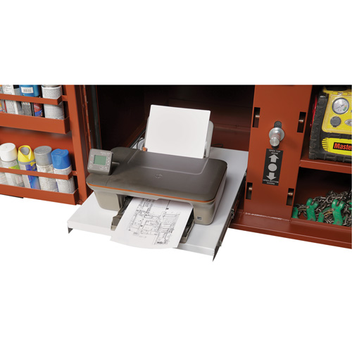 Field Office Jobsite Box, 33" W x 63" D x 80" H, Steel, Red Les Fournitures Industrielles Méga