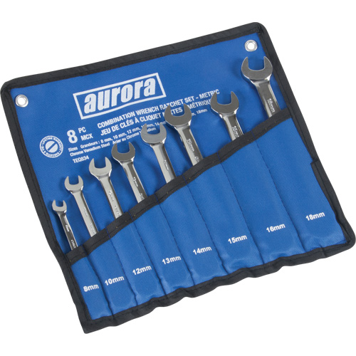 Fixed Head Wrench Set, Combination, 8 Pieces, Metric Les Fournitures Industrielles Méga