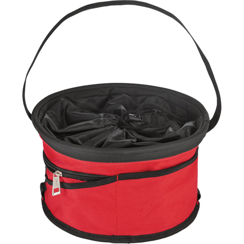 Parachute Organizer Bag, 11-4/5" L x 11-4/5" W x 11" H, Nylon, Black/Red Les Fournitures Industrielles Méga