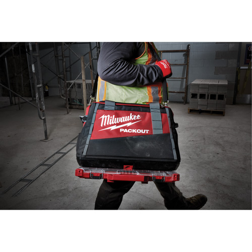 Sacs &agrave; outils Packout, Nylon balistique, 2 pochettes, Noir/Rouge Les Fournitures Industrielles Méga