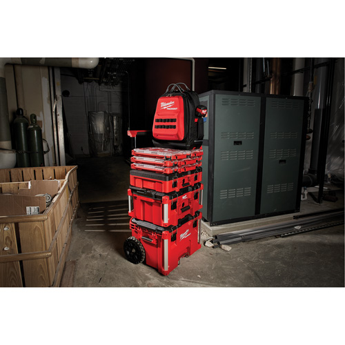 Sac &agrave; dos Packout, 15-3/4" lo x 11-4/5" la, Noir/Rouge, Balistique Les Fournitures Industrielles Méga